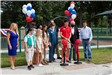 ribbon cutting ceremony for J.F. Gregory Park Playground