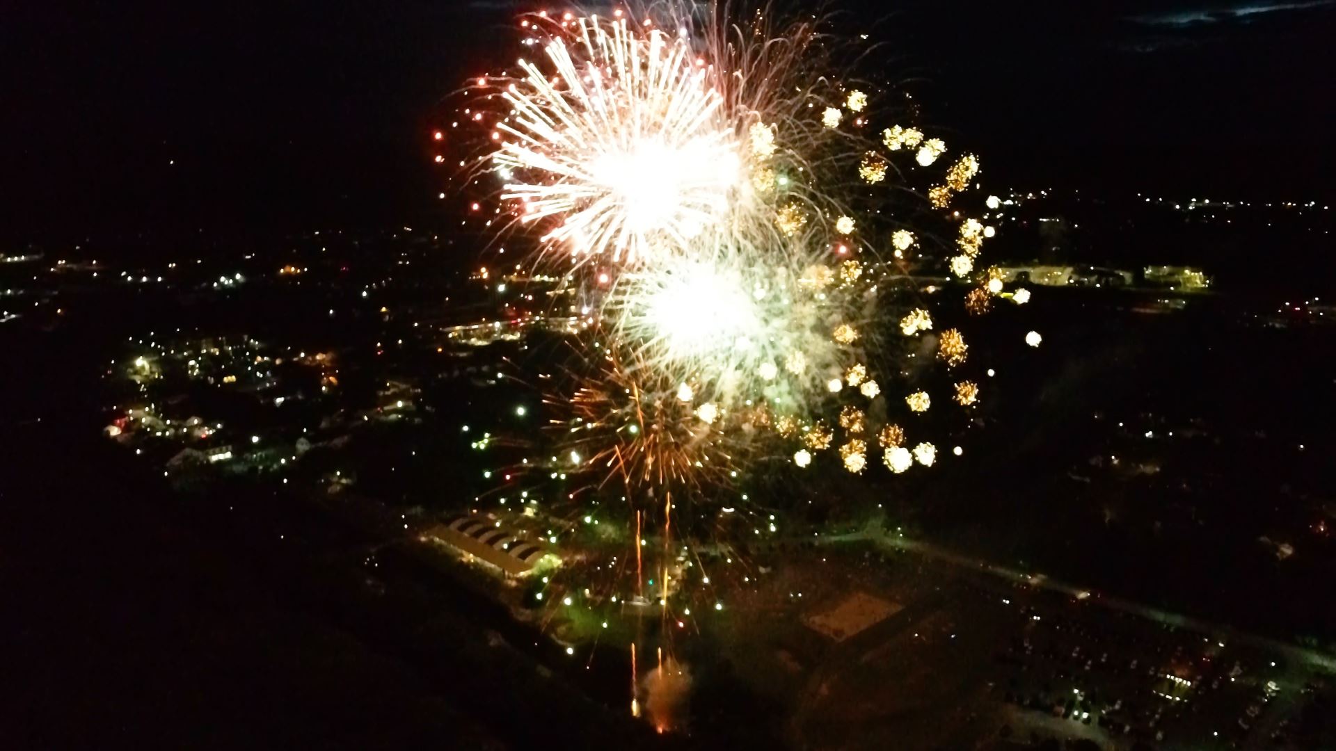 Ariel view of 2019 Richmond Hill Independence Day Fireworks