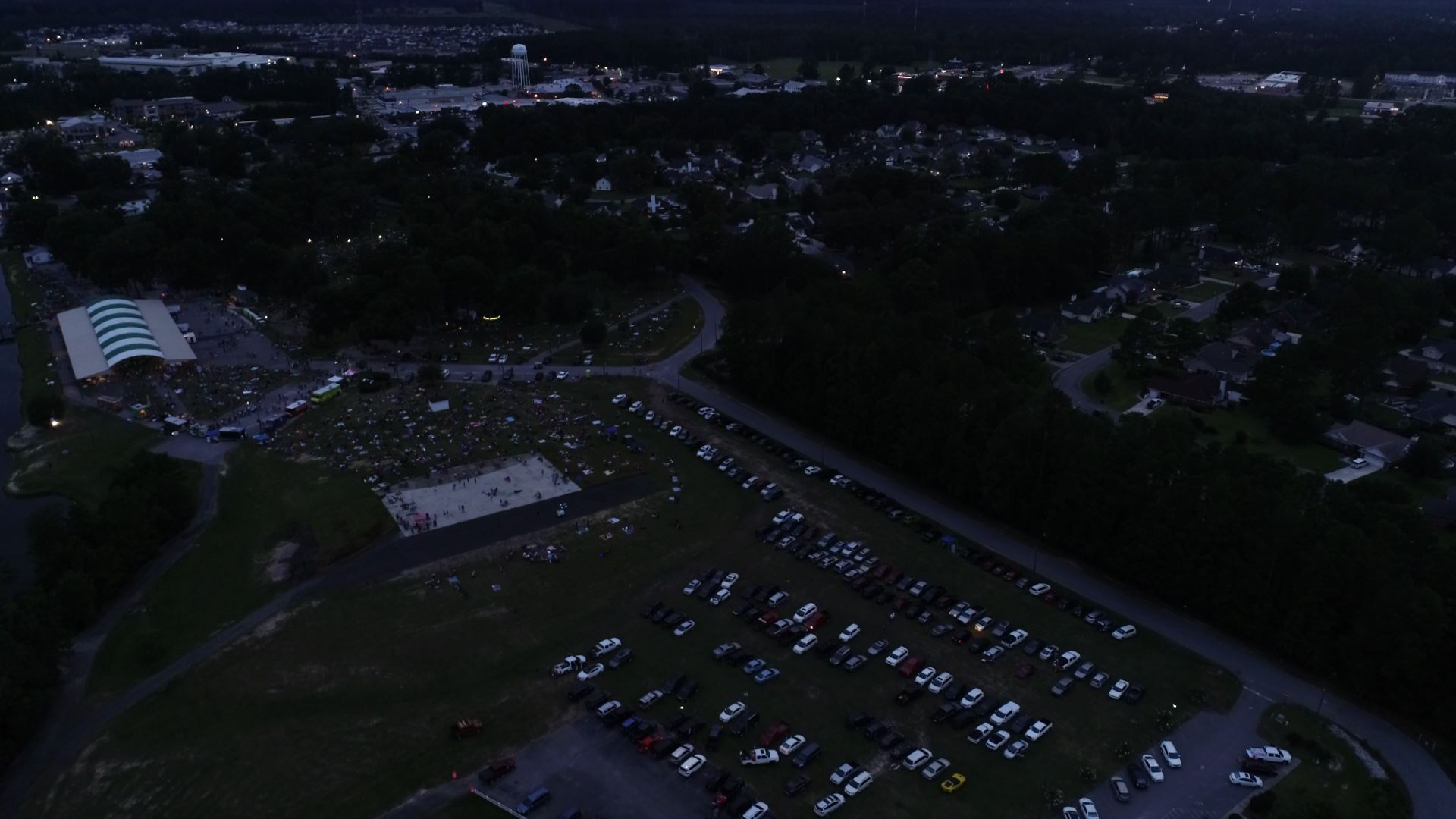 Ariel view of 2019 Richmond Hill Independence Day Fireworks