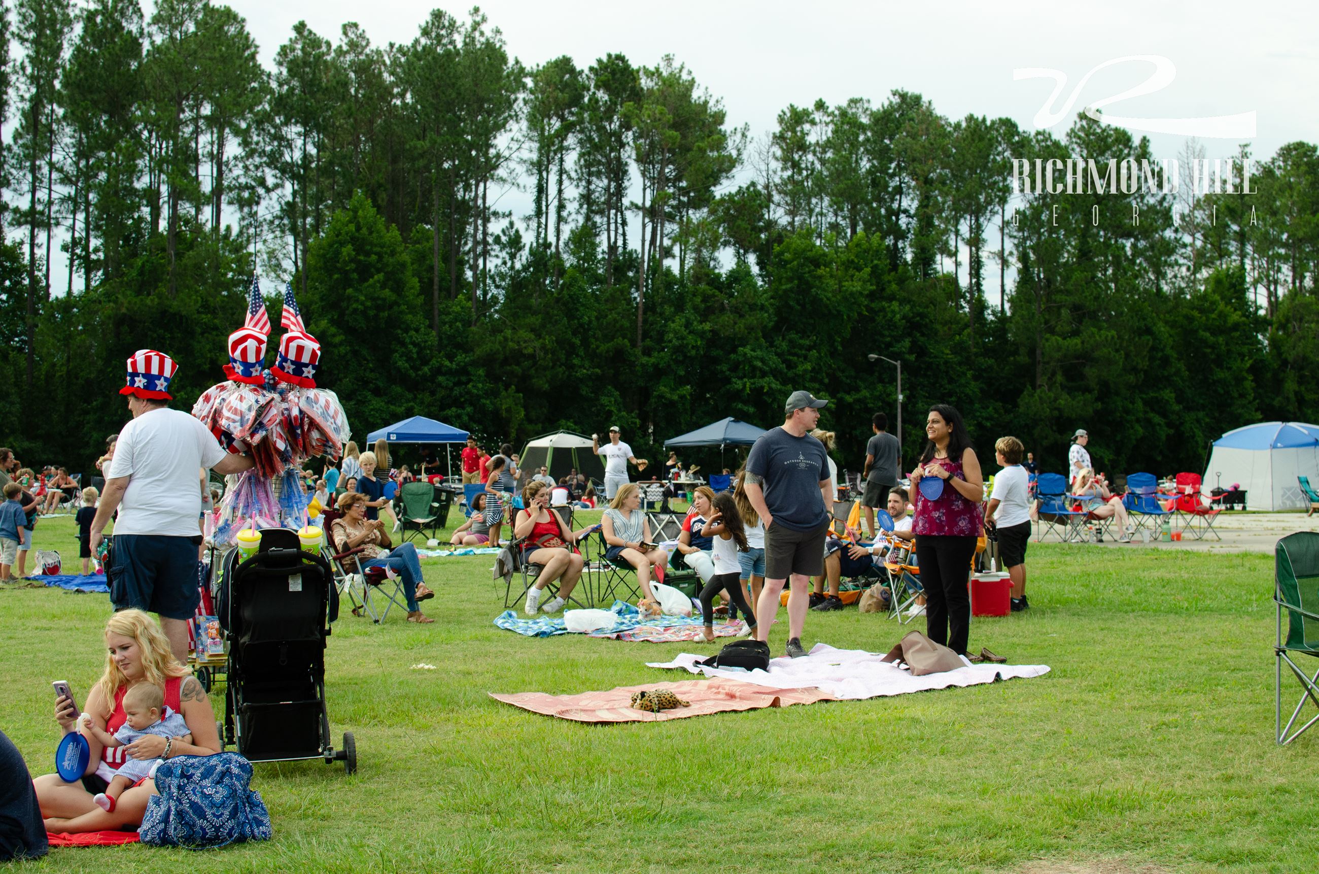 group of people gathered in J F Gregory Park